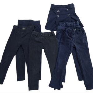 6pc Children's Place Navy Uniform Set - Skirt, Pants, Leggings